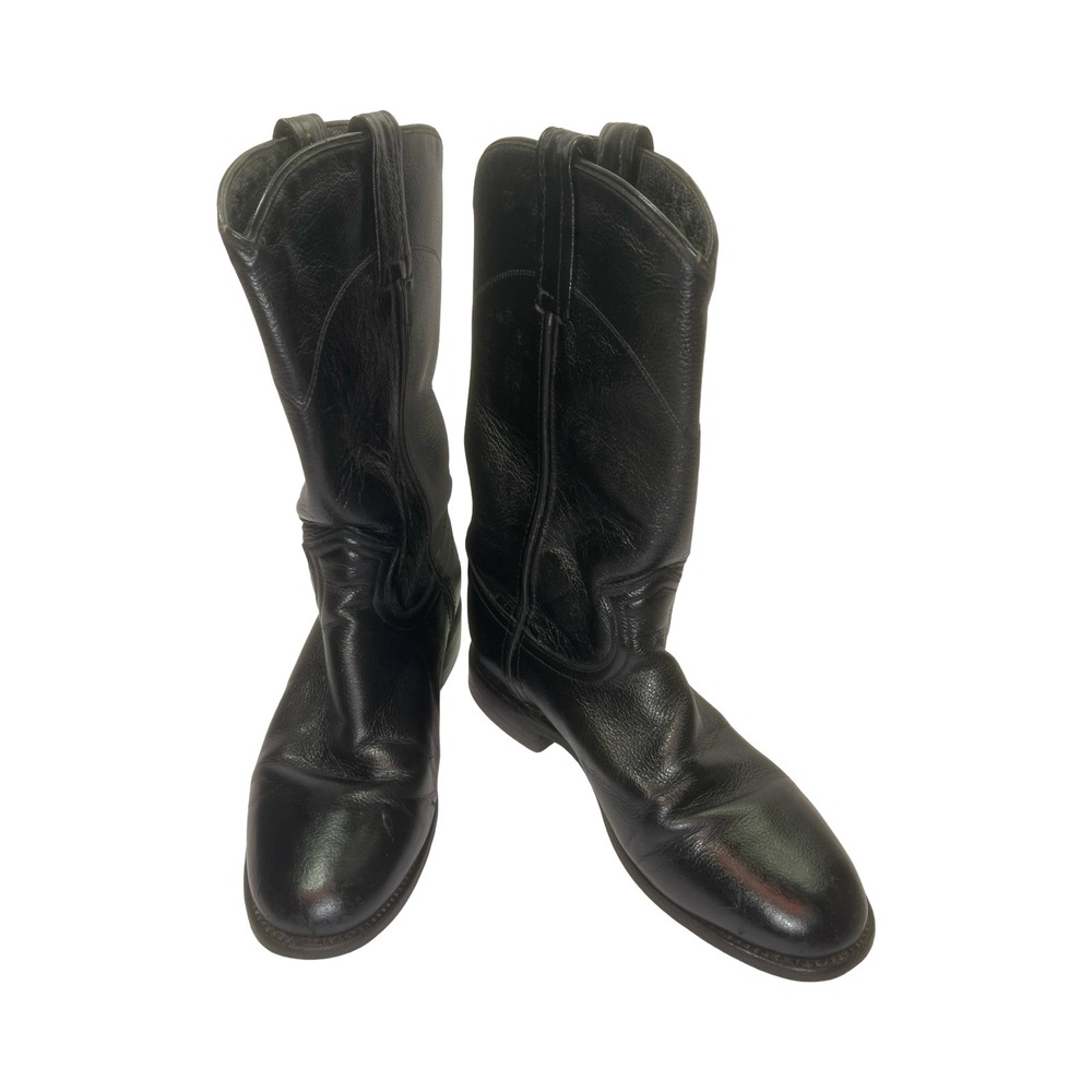 Dan Post Black Leather Cowboy Boots